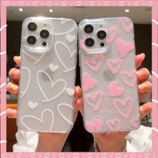 Love Heart Soft Clear Phone Case For iPhone 17 Pro Max  Air 16e 15 14 13 12 XR