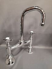 CHROME MIXER TAPS, IDEAL 4 BELFAST KITCHEN SINK, REFURBISHED 
