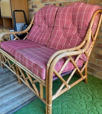 Cane Two Seater Settee Conservatory Sofa