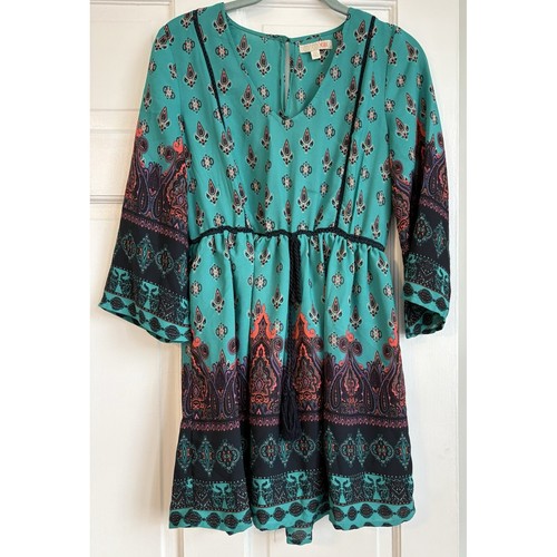 Paisley dress bell sleeves - paisley,