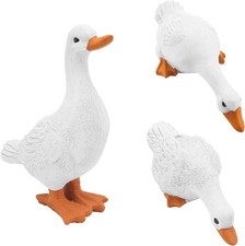Duck Statues Resin Animal Garden Sculptures Outdoor Decor Ornaments Pack of 3