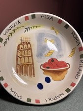 Rayware Housewares Large Pasta Serving Bowl Hand Painted Vintage Rare 26cm