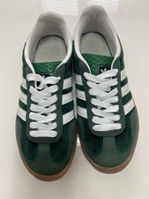 Gucci Adidas Gazelle Sneakers 6.5 Green White Stripes Italy Suede