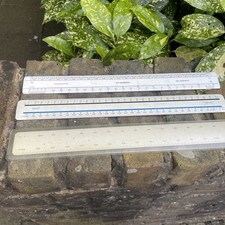 Three Vintage Specialist Rulers Technical Measurements Tool Making Precision