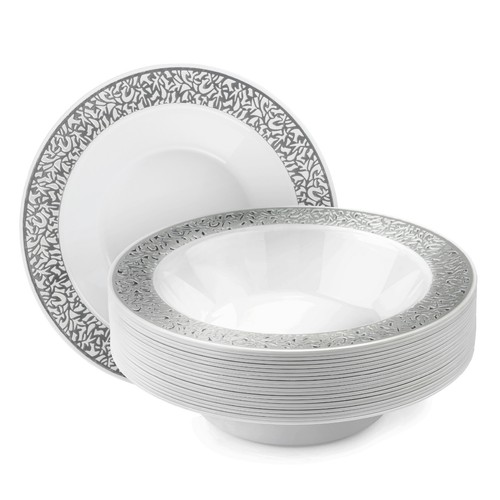 20x elegant white plastic - 20x,
