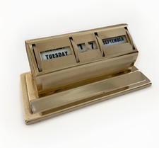 Vintage Perpetual Calendar Date Changer Mid Century Desk Top Home Office 