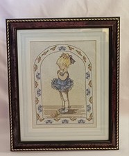 Vintage framed ballerina - framed, cross
