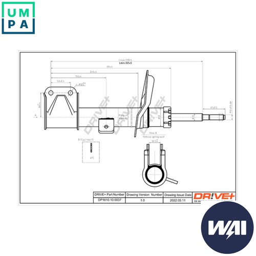 Shock absorber dp1610 0037 - shock,