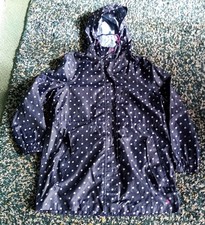 Joules Kagoul 14 Navy Polka Dot Spotted Right as Rain Lightweight Damaged PBe