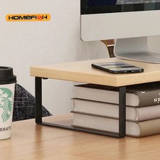 Computer Desktop Monitor Stand Laptop TV Display Screen Riser Storage Shelf Rack