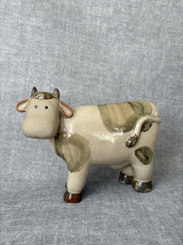 Whimsical ceramic cow - whimsical,