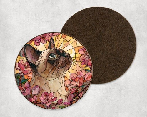 Burmese cat pink blossom - cat,