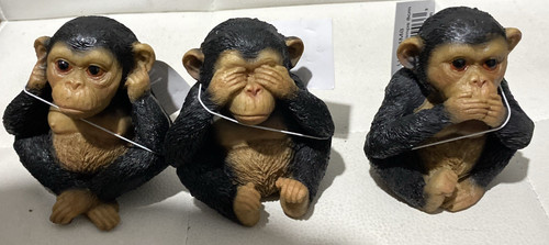 Three wise monkeys cm tall - three, 8
