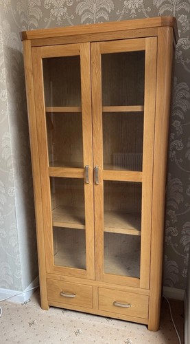 Oak display cabinet - oak, with
