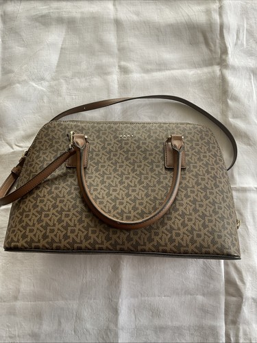 Dkny logo print satchel tote - dkny,