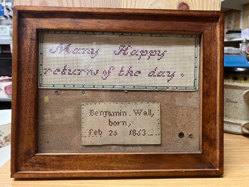 Early framed small sampler - early,