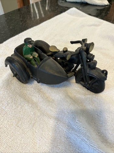 Vintage cast iron motorcycle - iron,