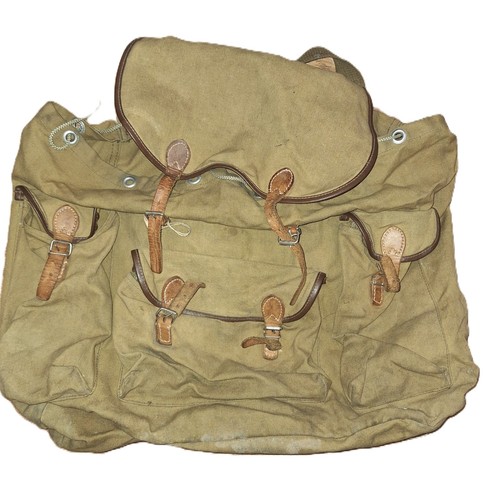 Metal frame backpack - canvas, &