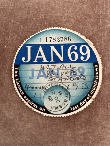 Vintage tax disc - vintage,