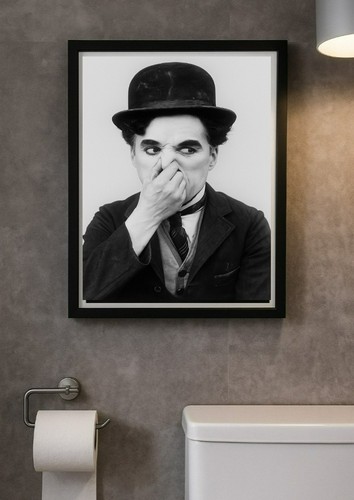 Bathroom print stinky toilet - print,