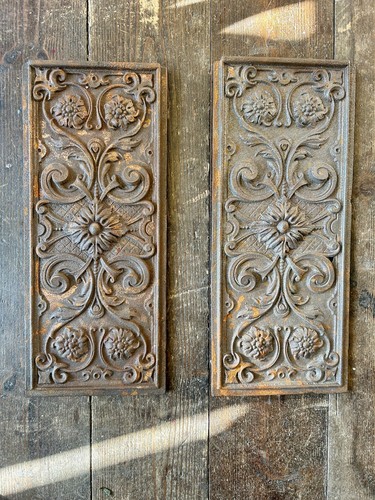 Pair antique victorian cast - antique,
