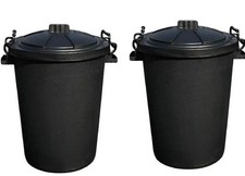 [Set of 2] 50L Black Plastic