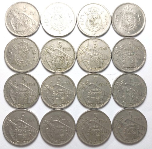16x spain pesetas coins bulk - 16x,