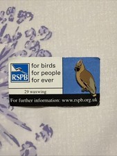RSPB Pin Badge FBFPFE 29 Waxwing 2003 Release, P00615 Used