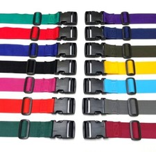 Tie Down Straps Plastic Side Release Buckle Adjustable 50mm Webbing 17 Colours