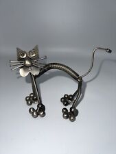 Metal Arts & Crafts Kitty Cat Sculpture Nuts and Bolts Figure Kitten Figurine