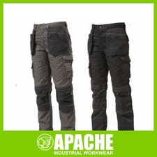 Apache Work Trousers - Knee-Pad & Twill Holster Pockets Cordura Triple Stitched