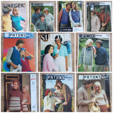 1970s LADIES MENS Fashion JUMPER CARDIGAN Vintage Knitting Patterns Choose