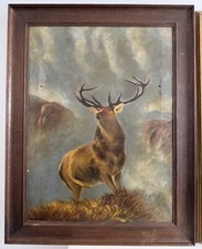 Antique Hand-Painted Reproduction of Monarch of the Glen by Sir Edwin Landseer