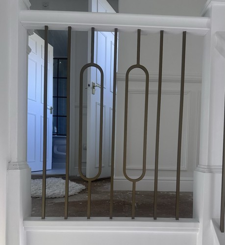 Metal gold oval home - metal,
