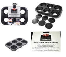 TALA PERFORMANCE BAKEWARE NON STICK 6 HOLE LOOSE BASE MINI SANDWICH TIN/PAN