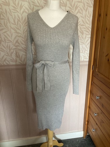 Flattering grey midi - flattering, dress