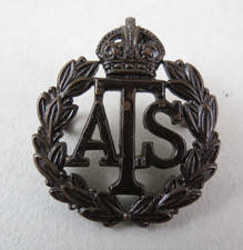 Military Officer Bronze Collar Badge ATS Auxiliary Territorial Service Firmin