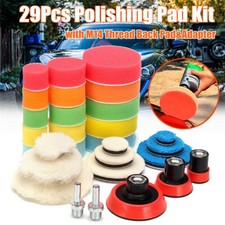 29X Polishing Pads Sponge Mop Buffing Kit Car Wheel Polisher Drill Attachment