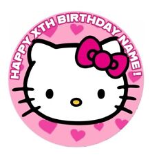 HELLO KITTY Edible Personalised Cake Toppers Icing Sheet 