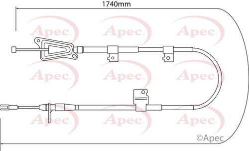 Apec parking brake cable - parking,