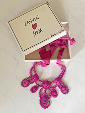 Lanvin H&M 2010 Pink Statement Necklace with Ribbon & Box | Rare Collectors