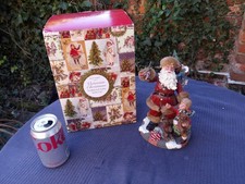 Past Times Traditional Santa With Girl Christmas Ornament