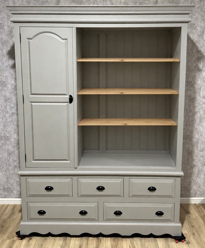 Painted bespoke kitchen larder - painted,