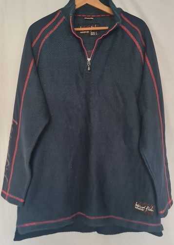 Weird fish mens navy red - red, half