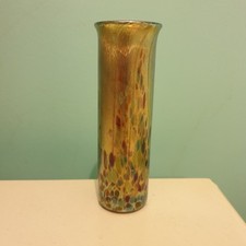 Isle Of Wight Art Glass Small Cylinder Vase Summer Fruit