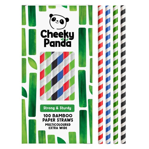 Bamboo paper bubble - bamboo, straws