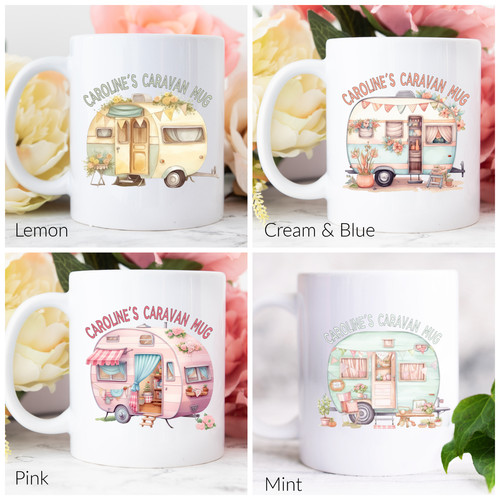 Personalised caravan ceramic - personalised,