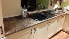 MDF  work tops* and sink / taps and hob*  ONLY    * some damage  ( see pics')