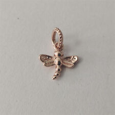 Sterling Silver 925 Sparkling Dragonfly Dangle Pendant Charm & Pouch Pandora
