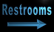 Restrooms Toilet Arrow Right